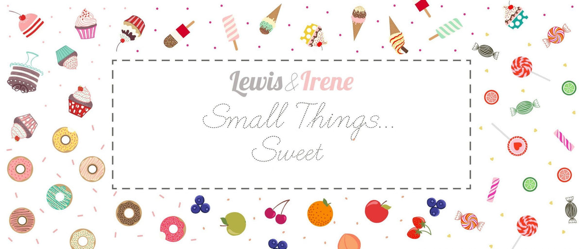 Lewis & Irene Small Things Sweet Fabric Collection Ice Cream on Green Authentic Premium 100% Cotton Quilt Shop Quality Fabrics