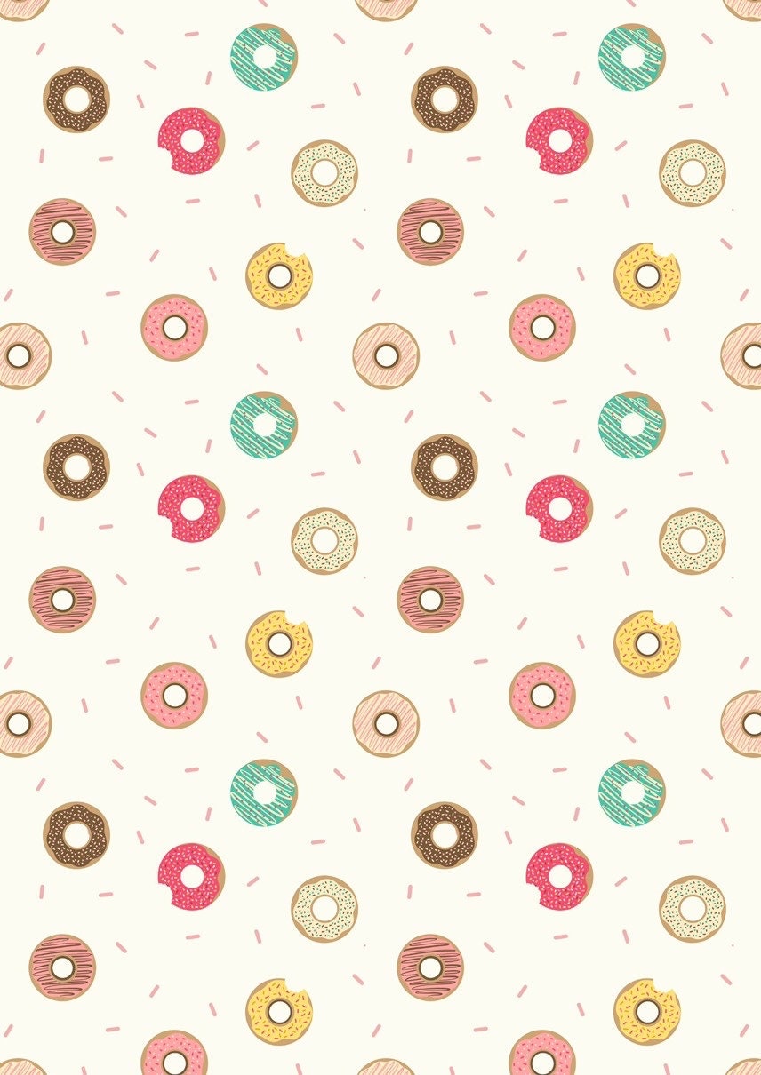 Lewis & Irene Small Things Sweet Fabric Collection Doughnuts on Cream Premium 100% Cotton Quilt Shop Quality Fabrics