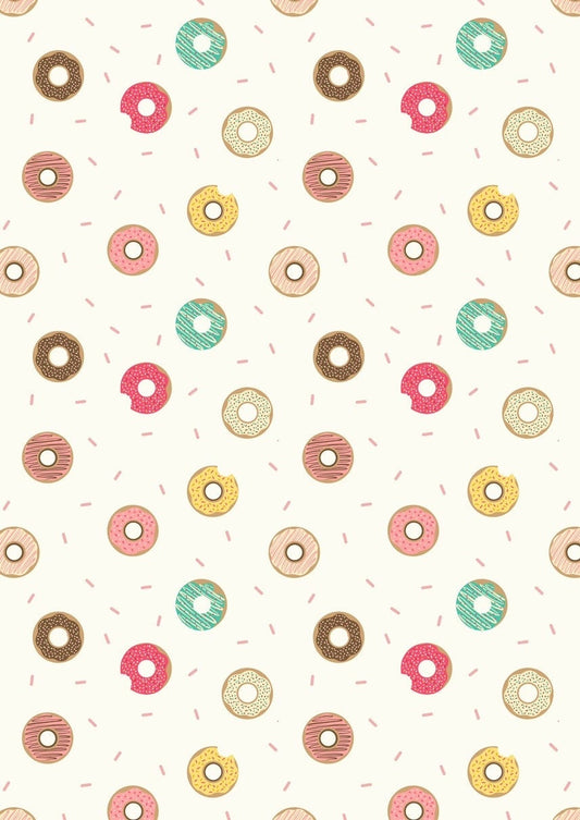 Lewis & Irene Small Things Sweet Fabric Collection Doughnuts on Cream Premium 100% Cotton Quilt Shop Quality Fabrics