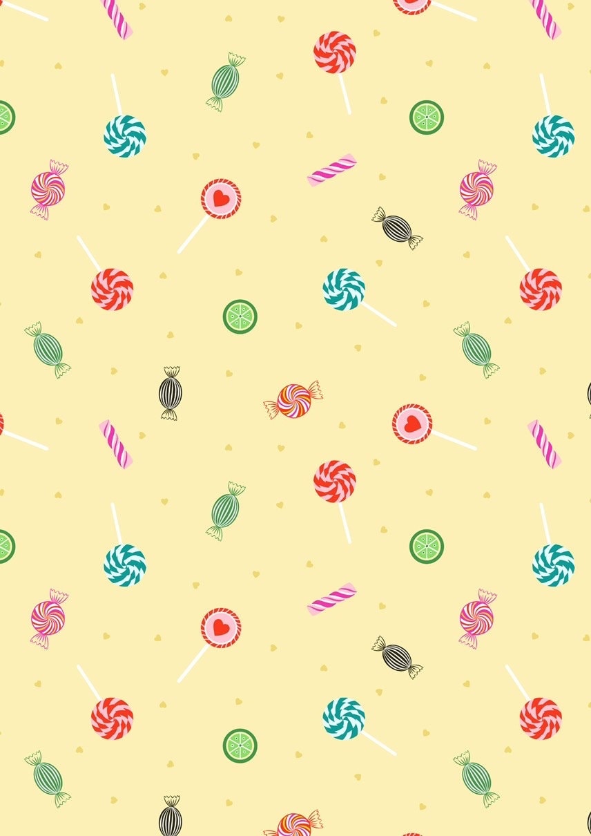 Lewis & Irene Small Things Sweet Fabric Collection Sweets on Pale Yellow Premium 100% Cotton Quilt Shop Quality Fabrics
