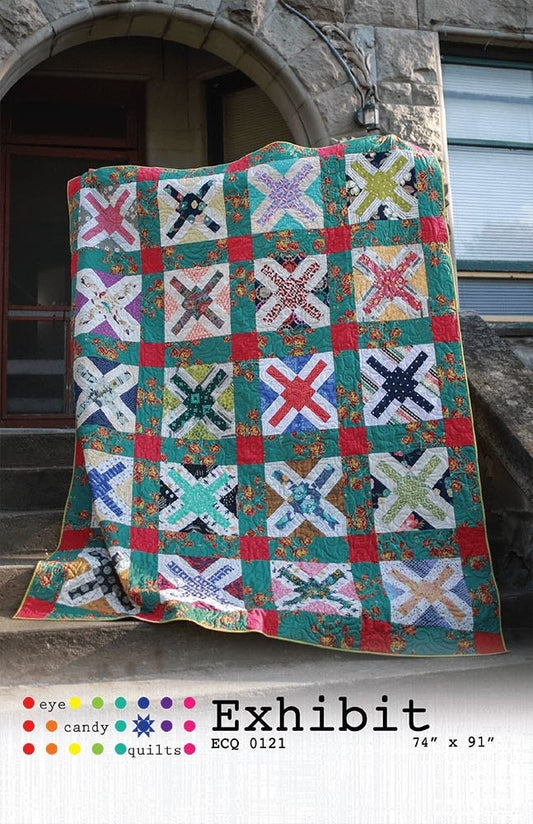 Eye Candy Quilts Exhibit Quilt Pattern Finished Size: 74"x91"