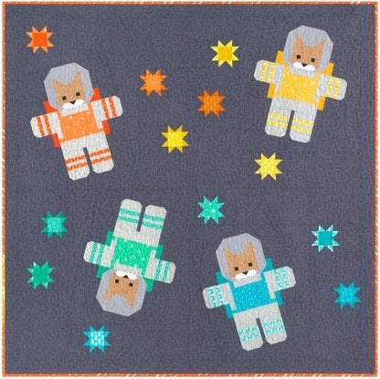 Elizabeth Hartman Cats in Space Pattern - 2 Size Variations Per Pattern