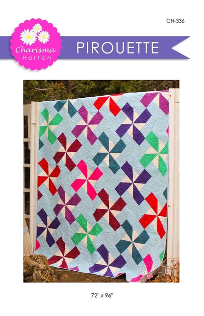 Charisma Horton Pirouette Quilt Pattern Finished Size 72"x96"