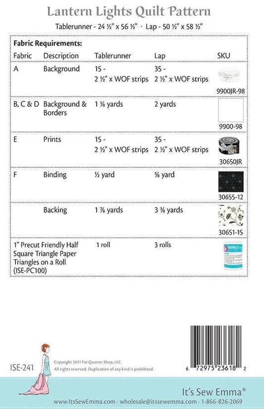 It’s Sew Emma Lantern Lights Quilt Pattern - 2 Size Variations Per Pattern
