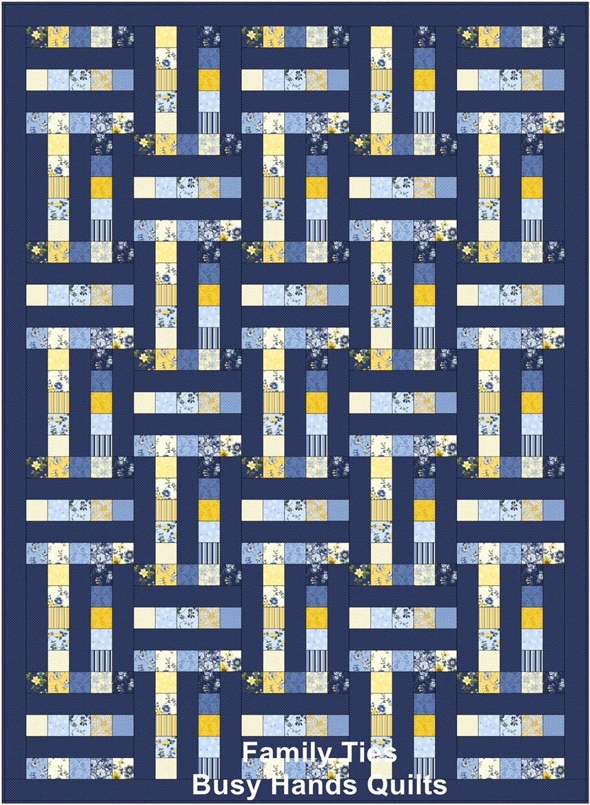 Busy Hands Quilts Family Ties Quilt Pattern - 6 Size Variations Per Pattern