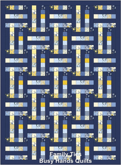 Busy Hands Quilts Family Ties Quilt Pattern - 6 Size Variations Per Pattern