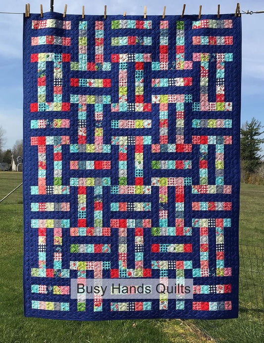 Busy Hands Quilts Family Ties Quilt Pattern - 6 Size Variations Per Pattern