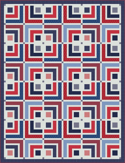 The Whimsical Workshop 4-Square Quilt Pattern Finished Size: 71"x93"