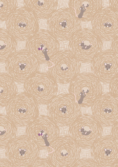 Lewis & Irene Autumn Fields Reloved Fabric Collection Harvest Nests on Hay A679.1