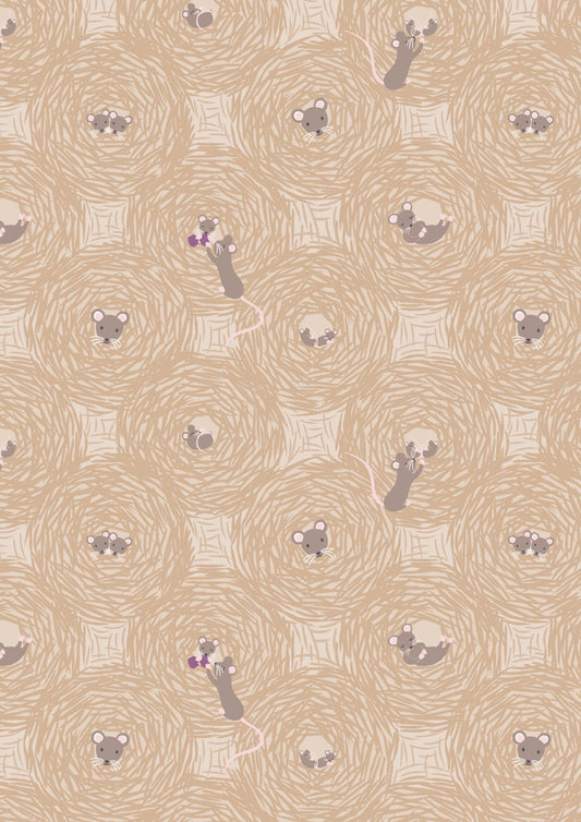 Lewis & Irene Autumn Fields Reloved Fabric Collection Harvest Nests on Hay A679.1