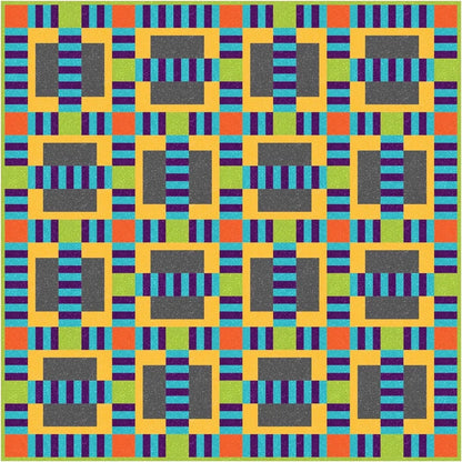 Gourmet Quilter Boxed In Quilt Pattern Finished Size: 59"x59"