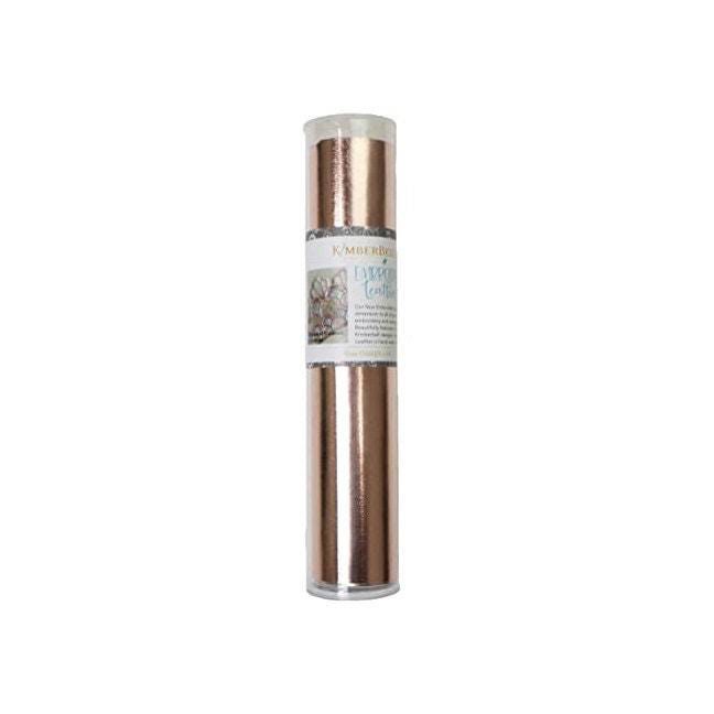 Kimberbell Kimberbellishments 8"x24" Faux Embroidery Leather Sheet - Rose Gold