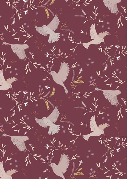 Lewis & Irene Meadowside Fabric Collection Meadow Call on Wine Premium 100% Cotton Quilt Shop Quality Fabrics
