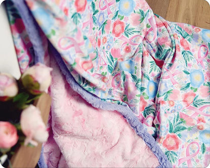 Shannon Fabrics Sew Simple Fearless Breast Cancer Awareness Cuddle Minky Kit Finished Size: 58"x58"