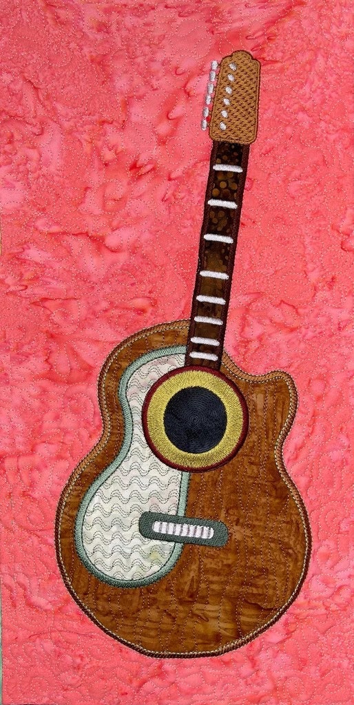 Fabric Confetti & Bruce Allen Designs Feel The Beat Quilt Machine Embroidery CD Finished Size: 54"x74" - BONUS SVG Files