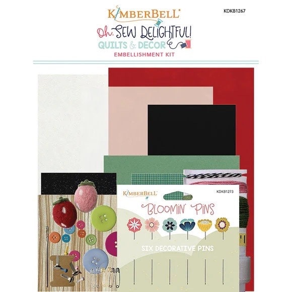 RETIRED!! Kimberbell Oh Sew Delightful Quilts & Decor Collection (ME CD/Book, Embellishment Kit, Fabric Kit, and Thread Set Available)
