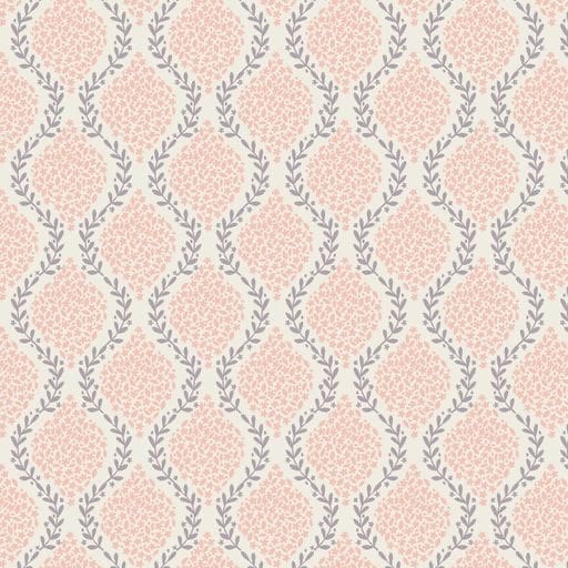 END OF BOLT 13" Lewis & Irene Spring Hare Reloved Fabric Collection Garlands on Pink A727.2