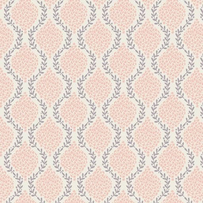 END OF BOLT 13" Lewis & Irene Spring Hare Reloved Fabric Collection Garlands on Pink A727.2