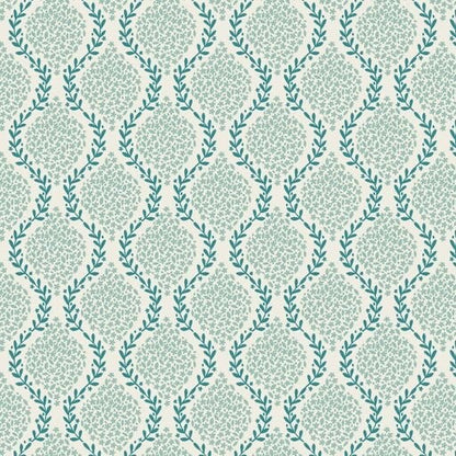 Lewis & Irene Spring Hare Reloved Fabric Collection Garlands on Aqua Premium 100% Cotton Quilt Shop Quality Fabrics