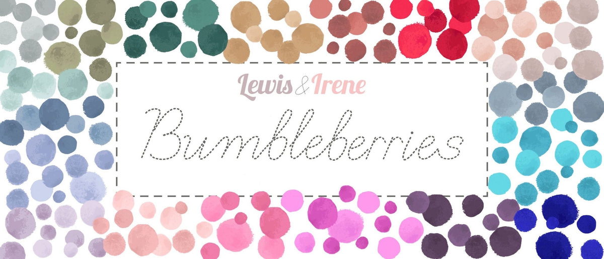 Lewis & Irene Bumbleberries Blenders Fabric Collection Cornflower BB340 Authentic Premium 100% Cotton Quilt Shop Quality Fabrics