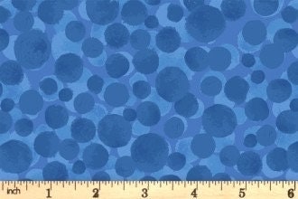 Lewis & Irene Bumbleberries Blenders Fabric Collection Bright Coastal Blue BB342 Authentic Premium 100% Cotton Quilt Shop Quality Fabrics