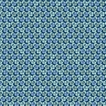 Maywood Studio Kimberbell Vintage Flora Fabric Collection Lucky Flower on Dark Blue Premium 100% Cotton Quilt Shop Quality Fabrics