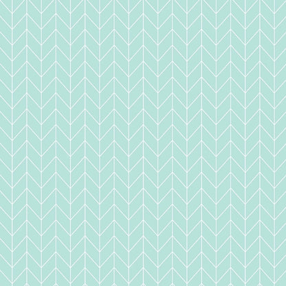 Maywood Studio Kimberbell Vintage Flora Fabric Collection Chevron on Aqua Premium 100% Cotton Quilt Shop Quality Fabrics