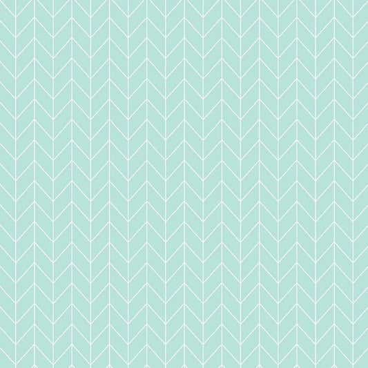 Maywood Studio Kimberbell Vintage Flora Fabric Collection Chevron on Aqua Premium 100% Cotton Quilt Shop Quality Fabrics