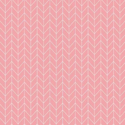 Maywood Studio Kimberbell Vintage Flora Fabric Collection Chevron on Pink Premium 100% Cotton Quilt Shop Quality Fabrics