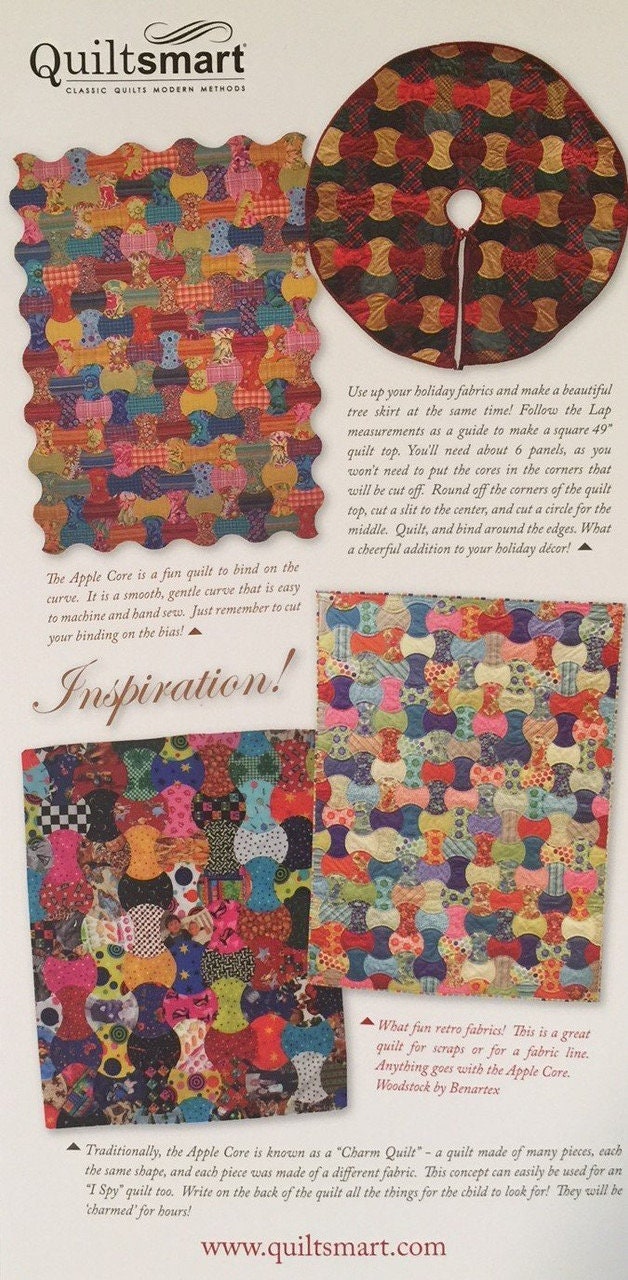 Quiltsmart Apple Core Quilt Printed Interfacing Pack - 3 Size Variations Per Pattern