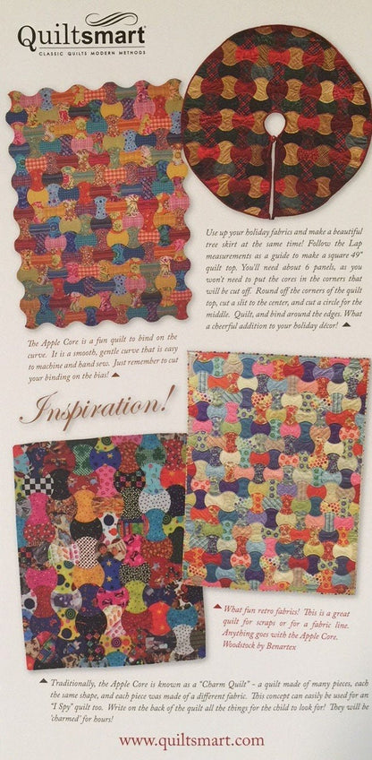 Quiltsmart Apple Core Quilt Printed Interfacing Pack - 3 Size Variations Per Pattern