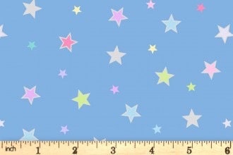 Lewis & Irene Rainbows Fabric Collection Gold Metallic Calming Stars on Cream Authentic Premium 100% Cotton Fabrics