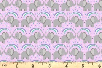 Lewis & Irene Rainbows Fabric Collection Elephants on Blue Authentic Premium 100% Cotton Quilt Shop Quality Fabrics