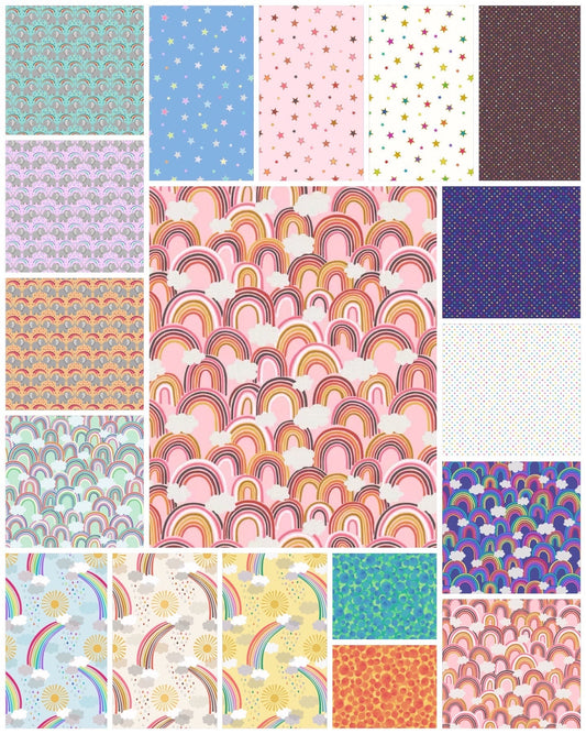 Lewis & Irene Rainbows Fabric Collection Quilt Kit #2 Finished Size: 54”x61.5” Premium 100% Cotton Quilt Shop Quality Fabrics