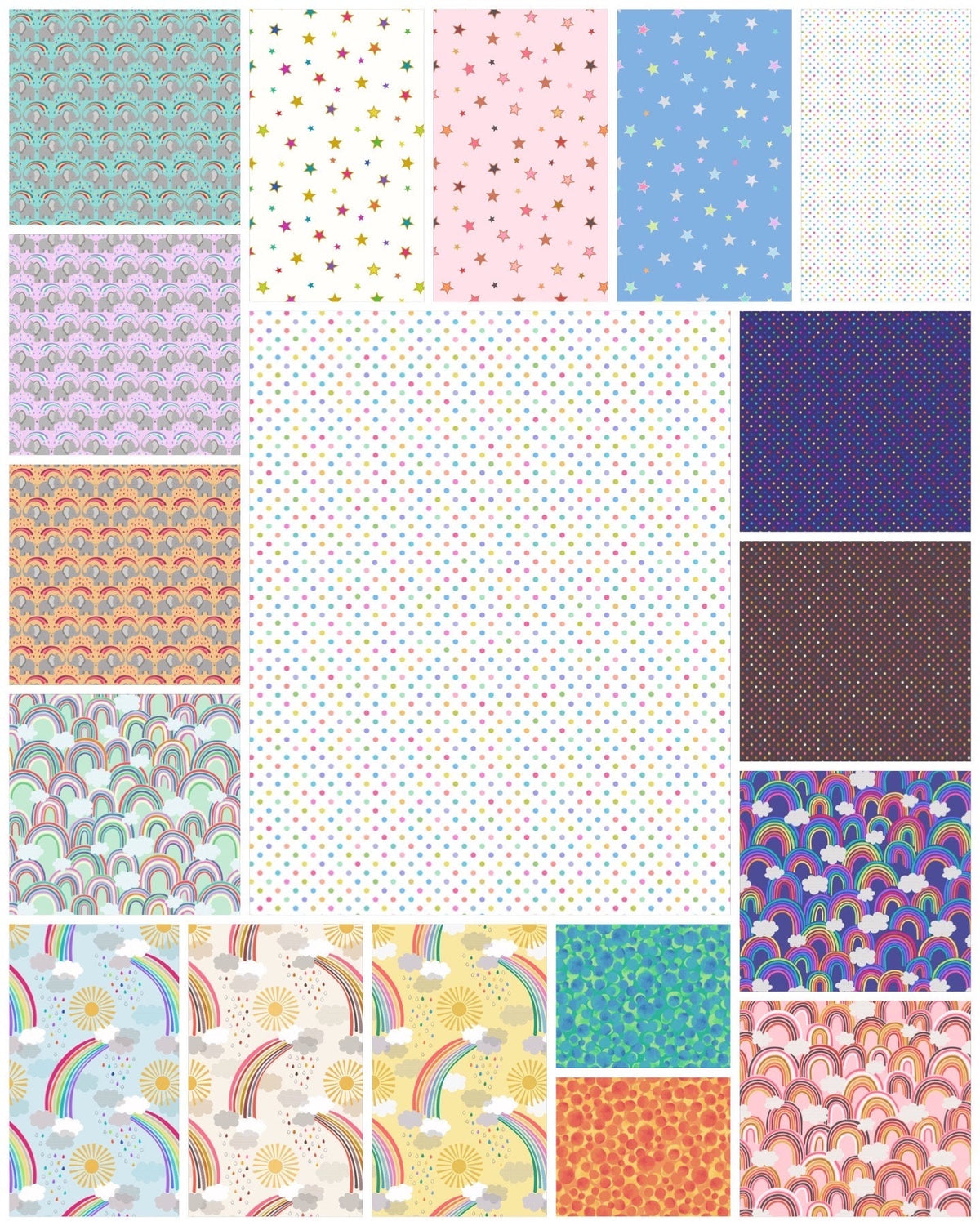 Lewis & Irene Rainbows Fabric Collection Quilt Kit #2 Finished Size: 54”x61.5” Premium 100% Cotton Quilt Shop Quality Fabrics