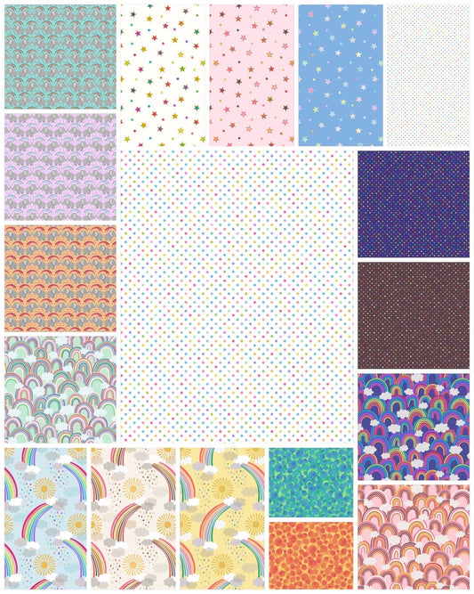 Lewis & Irene Rainbows Fabric Collection Quilt Kit #2 Finished Size: 54”x61.5” Premium 100% Cotton Quilt Shop Quality Fabrics