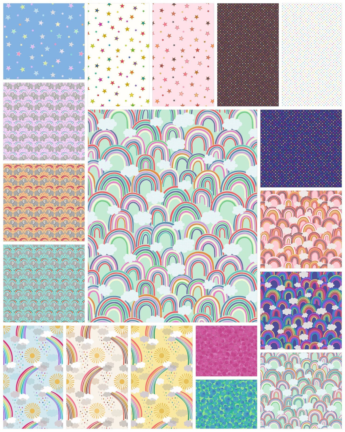 Lewis & Irene Rainbows Collection Quilt Kit #1 Finished Size: 54”x61.5” Premium 100% Cotton Quilt Shop Quality Fabrics