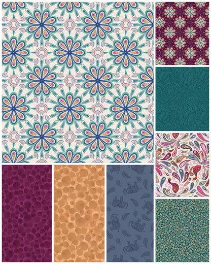 Lewis & Irene Soraya Fabric Collection Quilt Kit #1 Finished Size: 66”x66” Premium 100% Cotton Quilt Shop Quality Fabrics