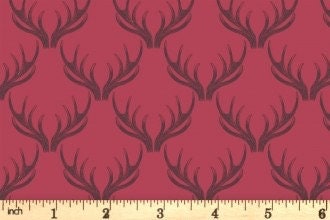 Lewis & Irene Loch Lewis Fabric Collection Antlers on Red A157.5