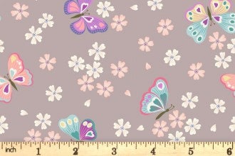 Lewis & Irene Love Blooms Fabric Collection Butterflies on Dark Natural Authentic Premium 100% Cotton Quilt Shop Quality Fabrics