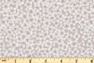 Lewis & Irene Love Blooms Fabric Collection Petals on Natural A522.1