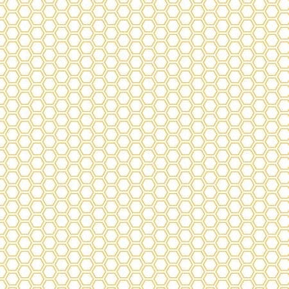 Maywood Studio Kimberbell Vintage Flora Fabric Collection Honeycomb on Yellow Premium 100% Cotton Quilt Shop Quality Fabrics