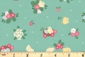 Lewis & Irene Bunny Hop Fabric Collection Chicks on Spring Green A528.3