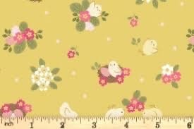 Lewis & Irene Bunny Hop Fabric Collection Chicks on Yellow A528.2