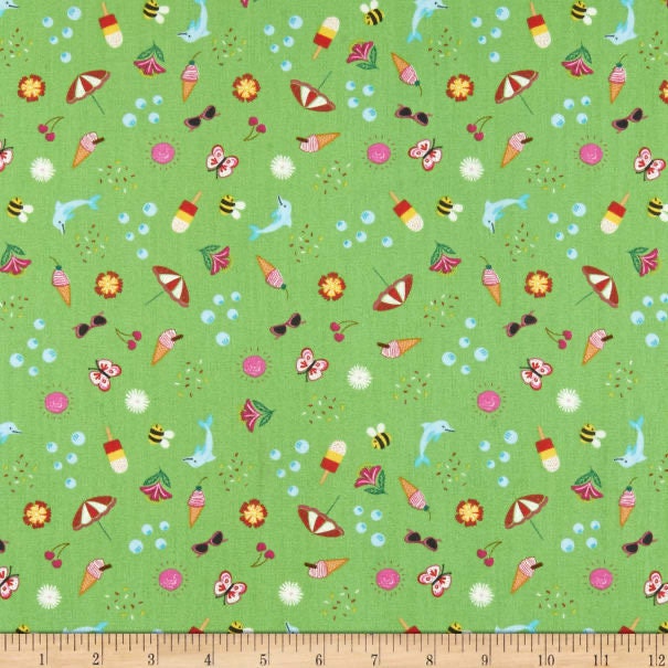 Lewis & Irene Whatever The Weather Fabric Collection Summer on Tropical Pink Premium 100% Cotton Quilt Shop Quality Fabrics