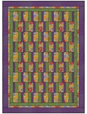 Fabric Cafe Simply Strips Quilt Pattern Finished Size 44.5"x61"