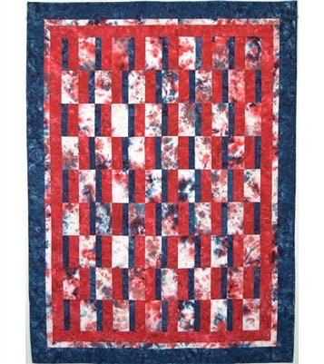 Fabric Cafe Simply Strips Quilt Pattern Finished Size 44.5"x61"