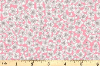 Lewis & Irene Love Blooms Fabric Collection Petals on Pink A522.2