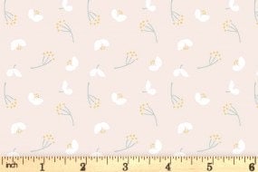 Lewis & Irene Heart of Summer Fabric Collection Petal Play on Light Blush Pink CC4.2