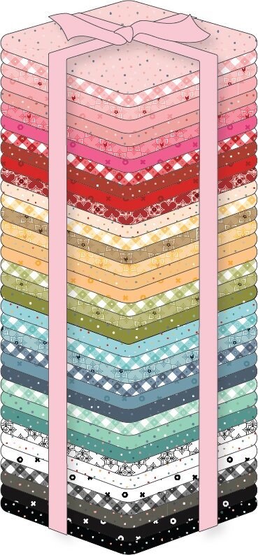 Poppie Cotton Rainbow Barns Quilt Kit Featuring Poppie Cotton Farmhouse Favorites Fabrics Finished Size: 74"x81"